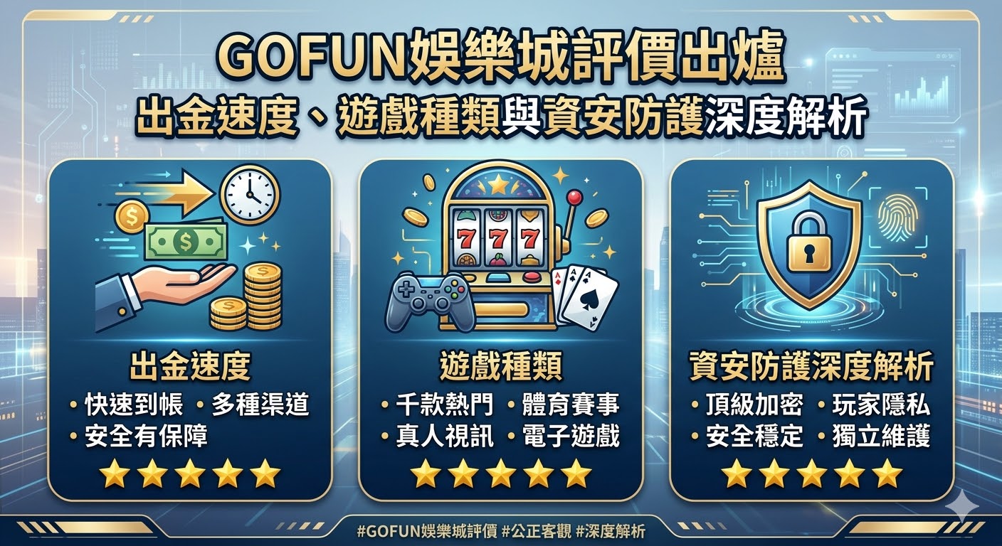 gofun娛樂城評價出爐：出金速度、遊戲種類與資安防護深度解析
