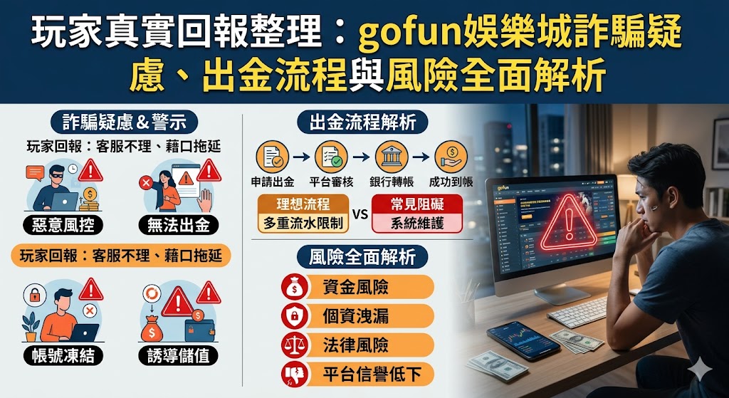 玩家真實回報整理：gofun娛樂城詐騙疑慮、出金流程與風險全面解析