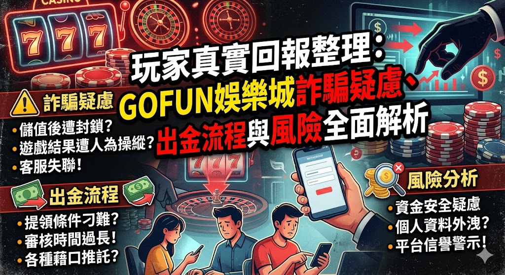 玩家真實回報整理：gofun娛樂城詐騙疑慮、出金流程與風險全面解析